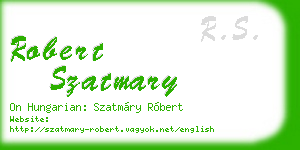 robert szatmary business card